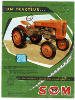 Revue Publicitaire 8 Pages ( Tracteur Sevita "SOM 20"données Techniques Et Utilisation Avec équipements - Tractores