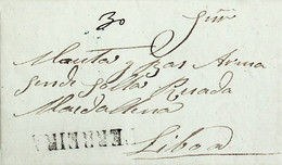 1852 Portugal Pré-Filatelia Ferreira Do Alentejo FAL 1 «FERREIRA» Preto - ...-1853 Prephilately