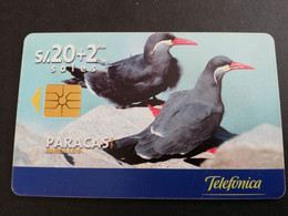 PERU   CHIPCARD  20+2 UNITS   2 BIRDS  PARACAS     Fine Used Card  ** 5859** - Peru