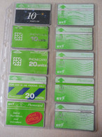 10 Télécartes (cartes Téléphoniques) PHONECARD  British TELECOM, For Use In HM PRISON Only , Etc ,  Origine Royaume-Uni - A Identificar