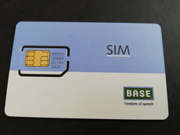 BELGIUM   SIM CARD MINT   GSM   BASE/FREEDOM OF SPEECH    ** 5863** - Without Chip