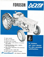 Fiche Publicitaire Format 21 X 27 Cm Tracteur "Fordson DEXTA" Caractéristiques Techniques - FORD - Tracteurs
