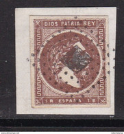 ESPAÑA 1875 - Carlos VII Sello Usado Sobre Papel 1  R. Castaño Edifil Nº 161 Valor En Catalogo 145 € - Carlisten