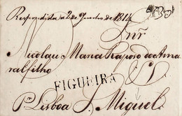 1814 Portugal Pré-Filatelia Figueira Da Foz FIG 3 «FIGUEIRA» Sépia - ...-1853 Prephilately