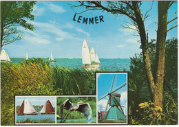 Lemmer - Zeilboten, Molen, Reiger, Skutsjes  - (Nederland - Holland) - Lemmer