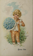 Bonne Fete // Embossed - Prage - Relief // Forget Me Not - Vergeet Me Nietjes  1908 - Other & Unclassified