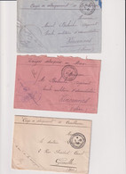 6 DOCUMENTS-ENVELOPPES- F.M.TROUPES DEBARQUEES AU MAROC 1910 - Covers & Documents