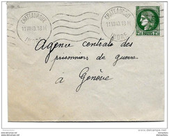 72 - 100 - Enveloppe Envoyée De Chateauroux / Indre   1940 à La Croix Rouge Service Des Prisonniers Genève - WW II