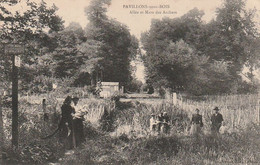 Rare Cpa Pavillons Sous Bois Allée Et Mare Des Archers Belle Animation - Les Pavillons Sous Bois