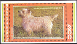 M4545 ✅ Fauna Pets Dogs Breeds Animals 1978 Equatorial Guinea S/s MNH ** Imp Imperf - Dogs