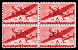 (N°Mayer), Casablanca Type II: 2 Exemplaires Surcharge 'RF' Renversée Tenant à Normaux Dans Un Bloc De Quatre Qualité ** - Military Airmail