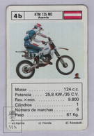 1990's Heraclio Fournier Playing Card Motor Bike KTM 125 MC - Austria - Good Condition - Motor Bikes