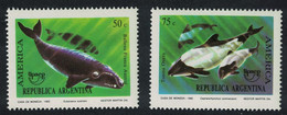 Argentina Whale Dolphin Endangered Animals 2v 1993 MNH SG#2352-2353 CV£5.- - Nuovi