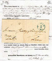 Norwegen 1853, Grünblauer K1 Hamar Auf Brief N. Laurvig. Vormarkenzeit! - Unclassified