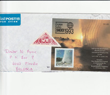 New Zealand 1993 Cover To Bulgaria - Lettres & Documents