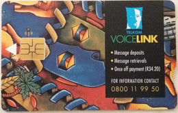 TELECARTE PHONECARD TELKOM AFRIQUE DU SUD - VOICELINK - 20 R - EC - Afrique Du Sud