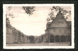 AK Treuen / Vogtland, Hindenburgstrasse Mit Stadthaus - Vogtland