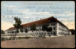 ALTE POSTKARTE THERESIENSTADT GROSSE INFANTERIE KASERNE 1914 Terezin Terezina Sudeten Casern Postcard Cpa Ansichtskarte - Sudeten