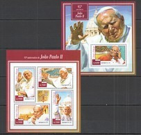 ST1462 2015 S. TOME E PRINCIPE FAMOUS PEOPLE ANNIVERSARY POPE JOAO PAULO II KB+BL MNH - Popes