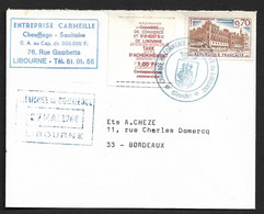 France Grève N°6 Libourne, Variété Double Impression Dont Une Renversée Sur Lettre. RARE. - Sonstige & Ohne Zuordnung