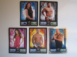 Lot 5 Cartes De Catch TOPPS SLAM ATTAX Trading Card Game - Tarjetas