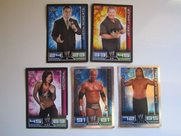 Lot 5 Cartes De Catch TOPPS SLAM ATTAX Trading Card Game - Tarjetas