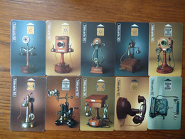 FRANCE USED CARDS SET 10  TELEPHONES - Telephones