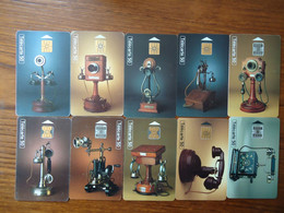 FRANCE USED CARDS SET 10  TELEPHONES - Téléphones