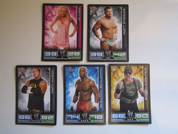 Lot 5 Cartes De Catch TOPPS SLAM ATTAX Trading Card Game - Tarjetas