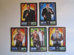 Lot 5 Cartes De Catch TOPPS SLAM ATTAX Trading Card Game - Trading Cards