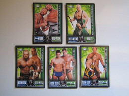 Lot 5 Cartes De Catch TOPPS SLAM ATTAX Trading Card Game - Trading Cards