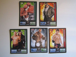 Lot 5 Cartes De Catch TOPPS SLAM ATTAX Trading Card Game - Trading Cards