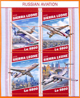 A6940 - SIERRA LEONE, Error, 2018, MISSPERF MINIATURE SHEET: Russian Airplanes, Aviation - Mao Tse-Tung