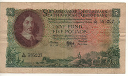 SOUTH AFRICA 5 Pounds  P97c  Dated  22.5.1958   (Sailing Ship) - Sudafrica