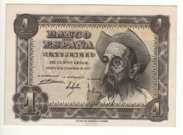 SPAIN  1 Peseta  P139    ( Don Quijote De La Mancha  Dated 19.11.1951) - 1-2 Peseten