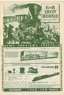 Catalogue E And H IRON HORSE 1968 December Digest Bachmann N Tyco AHM Varney - Anglais