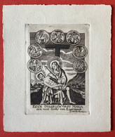 Image Pieuse - Jaren 1930/40 - GRAVURE Sign Isabella Hertsens -  Antwerpsche Sanctjeskring - ECCE DOLOROSA - Images Religieuses