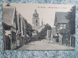 AK Groß-Gerau Hellwig Straße Mit Evangelischer Kirche - Gross-Gerau