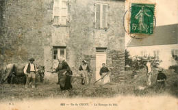 Ile De Groix * GROIX * Le Battage Du Blé * Scène Agricole Agriculteur Paysans Ferme Cheval - Groix