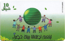 Palestine - Paltel (Chip) - Green Environment, 05.2000, Chip Oberthur, (Cn Below Printrun), 10U, 300.000ex, Used - Palestine