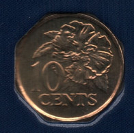 TRINIDAD AND TOBAGO 10 CENTS 2005  KM# 31 Hibiscus - Trinidad Y Tobago