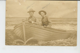 U.S.A. - TEXAS - Carte Photo Montage Soldats U.S. Dans Barque De GALVESTON Prise à MURBOCH'S BATH HOUSE Par L. TOBLER - Galveston