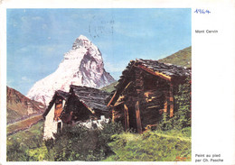 Mont Cervin Peint Au Pied Par Ch. Pasche - Matterhorn Zermatt   (10 X 15 Cm) - Zermatt