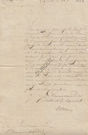 Manuscript 4pag 1834 Brief Aan Burgemeester Van WERM -Wintershoven-Hoeselt (N279) - Manuscripts