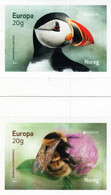Norway - 2021 - Europa CEPT - Endangered Wildlife - Atlantic Puffin And Yellow Bumblebee - Mint Self-adhesive Stamp Set - Unused Stamps