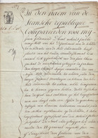Manuscript 1804 - Oudenaarde - Notarisakte - 4 Pagina's (U588) - Manuskripte