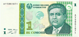 Tajikistan - 1 Somoni - 1999 ( 2010 ) - Unc. - Pick 14A - Serie AY - Tadjikistan