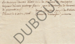 Manuscript Annevoie - De Montpellier 1776 - Namur Carmélites Déchaussées (U110) - Manuscritos