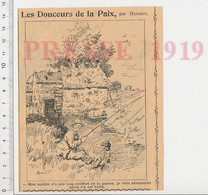Humour 1919 Moulin à Roue Aube Pêche Rivière Casque à Pointe Grande Guerre CHV74 - Non Classificati