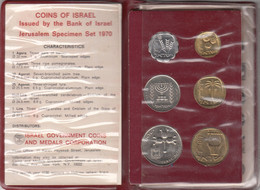 CRC0121 CARTERA MONEDAS ISRAEL 6 VALORES 1970 8 - Sonstige – Asien